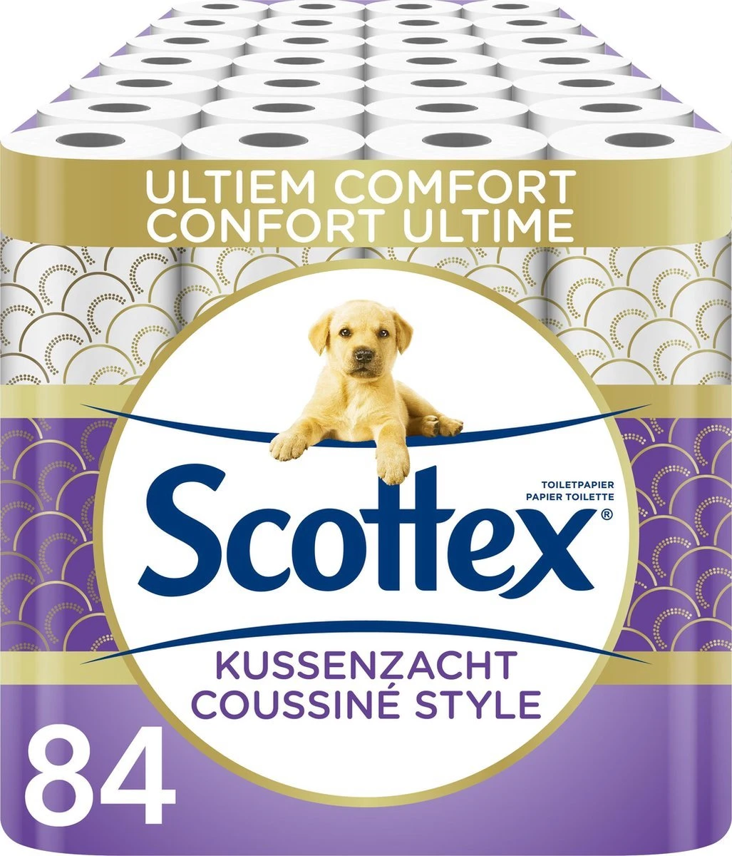 Scottex Toiletpapier - Kussenzacht Design Wc Papier - 84 Rollen 1 Scottex Toiletpapier - Kussenzacht Design Wc Papier - 84 Rollen