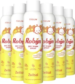 Robijn Zwitsal Dry Wash Spray - 6 X 200 Ml - Voordeelverpakking