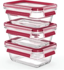 Tefal MasterSeal Glass - 3 X 450 Ml - Rechthoekig