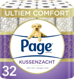 Page Toiletpapier - 32 Rollen - Kussenzacht Wc Papier (3-laags) - Voordeelverpakking