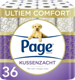 Page Toiletpapier - 36 Rollen - Kussenzacht Wc Papier (3-laags) - Voordeelverpakking