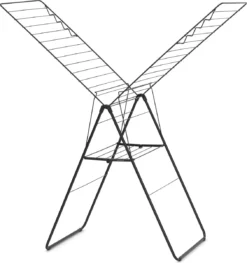 Brabantia HangOn Droogrek Inklapbaar - 25 Meter - Met Wasknijpertasje - Matt Black -Woonwinkel 1129x1200 1