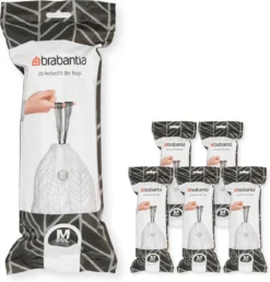 Brabantia PerfectFit Vuilniszakken - 60 L - Code M - 6 Rollen X 20 Stuks