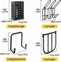 Doogo® Afdruiprek Met Lekbak 2 Laags – Inklapbaar - Muur Hangen Mogelijke - Afwasrek – Met 2 Lekbakken – Extra Accessories Voor Servies En Snijplanken - RVS -Woonwinkel 1180x1200