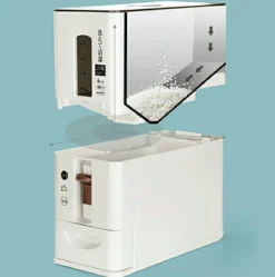 Merkloos TDR-Japans Rijst/Granen Container/Dispenser/ Opbergdoos - 6KG Inhoud - Wit -Woonwinkel 1191x1200 1