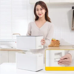 Merkloos TDR-Japans Rijst/Granen Container/Dispenser/ Opbergdoos - 6KG Inhoud - Wit -Woonwinkel 1198x1200 3