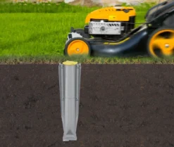 Brabantia Lift-O-Matic Advance Droogmolen Met Grondanker, Beschermhoes En Wasknijpertasje - 50 M - Metallic Grey -Woonwinkel 1200x1015