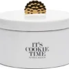 Riviera Maison Voorraadpot Met Deksel, Koekjestrommel - It's Cookie Time Storage Jar - Wit - Porselein