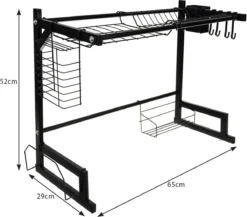 Afdruiprek Droger Zwart Voor Bestek Boven De Gootsteen 65 Cm X 29 Cm X 52 Cm 16 Afdruiprek Droger Zwart Voor Bestek Boven De Gootsteen 65 Cm X 29 Cm X 52 Cm -Woonwinkel 1200x1052 1