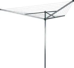 Brabantia Essential Droogmolen 30 Meter - Met Bodemhuls - Metallic Grey