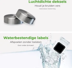 Soothe 48 Glazen Kruidenpotjes Set Met 2 Soorten Strooideksels – Kruidenstrooier – Compleet Pakket Incl Kruidenpotjes Stickers, Krijtstift En Accessoires 20 Soothe 48 Glazen Kruidenpotjes Set Met 2 Soorten Strooideksels – Kruidenstrooier – Compleet Pakket Incl Kruidenpotjes Stickers, Krijtstift En Accessoires -Woonwinkel 1200x1138 2