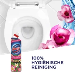 Glorix WC Powergel Toiletreiniger Pink Flower - 6 X 750 Ml - Voordeelverpakking -Woonwinkel 1200x1147 1
