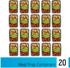 Meal Prep Bakjes - 20 Stuks - 1 Compartiment - Lunchbox - Diepvriesbakjes - Vershoudbakjes - Plastic Bakjes Met Deksel - Magnetron Bakjes Met Deksel - Meal Prep - Vershouddoos - 1L - BPA Vrij - Fitcrafters 17 Meal Prep Bakjes - 20 Stuks - 1 Compartiment - Lunchbox - Diepvriesbakjes - Vershoudbakjes - Plastic Bakjes Met Deksel - Magnetron Bakjes Met Deksel - Meal Prep - Vershouddoos - 1L - BPA Vrij - Fitcrafters -Woonwinkel 1200x1171 1