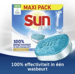 SUN® Sun All-in 1 Normaal Vaatwastabletten - 276 Tabletten - Voordeelverpakking 12 SUN® Sun All-in 1 Normaal Vaatwastabletten - 276 Tabletten - Voordeelverpakking -Woonwinkel 1200x1174 1