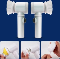 B-care Magic Brush - Elektrische Multifunctionele Schoonmaakborstel - 7 Opzetstukken - Wasborstel - Poetsmachine - Schrobborstel - Handborstel - Werkborstel - Schrobber - Boorborstel - Reinigingsborstel -Woonwinkel 1200x1176 2