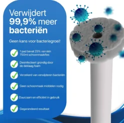 RevoBrush 28x Crystal Clean Foaming Pads Navulling - WC Borstel Met Houder Vrijstaand -Woonwinkel 1200x1184 1