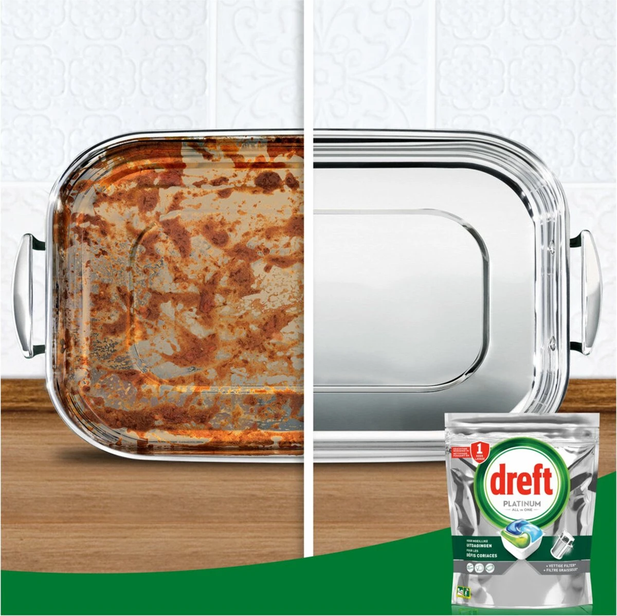 Dreft Platinum All In One - Vaatwascapsules - Original - Voordeelverpakking 5 X 20 Capsules 2 Dreft Platinum All In One - Vaatwascapsules - Original - Voordeelverpakking 5 X 20 Capsules - Afbeelding 2