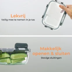 Formilo Meal Prep Bakjes - Lekvrije Vershoudbakjes - Diepvriesbakjes - Luchtdicht - BPA Vrij - Glas - 10 Stuks -Woonwinkel 1200x1199 6