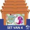 Robijn Kokos 3 In 1 Wascapsules - 4 X 15 Wasbeurten - Voordeelverpakking
