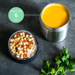 Coninx Thermos Lunchbox - Muesli Beker To Go - Isoleer Lunchpot - Yoghurtbeker To Go - Mueslibeker 840ml (600ml+240ml) - RVS -Woonwinkel 1200x1200 204