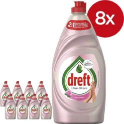 Dreft Clean & Care Rose & Satin Afwasmiddel - 8x780ml - Voordeelverpakking -Woonwinkel 1200x1200 228