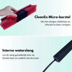Cleanlix Telescoopsteel Met Borstel - Met Waterdoorvoer - Telescopische Wasborstel - Ramenwassen - Uitschuifbaar Tot 7,2 Meter -Woonwinkel 1200x1200 440