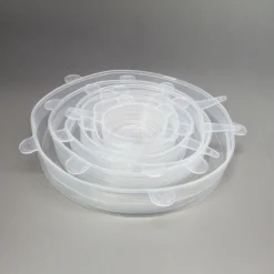 Siliconen Vershoud Deksels – Set Van 6 Stuks – Flexibel – Herbruikbaar – Wit - Stretch Tot Wel 30 Cm -Woonwinkel 1200x1200 447