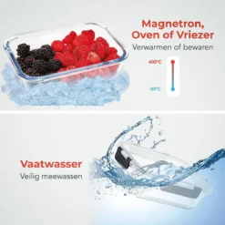 KitchenBrothers Meal Prep Bakjes - Set - Luchtdicht - BPA Vrij - 1L - Glas - 5 Stuks -Woonwinkel 1200x1200 518