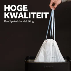 BagFitter Blauw A 12L Tot 15L Vuilniszak Met Trekband Van 100% Gerecycled Plastic - 54,5cm X 45cm - 30 Stuks - 12-15 Liter - Vuilniszakken - Afvalzakken - Prullenbakzakken Geschikt Voor O.a. Homra Stephs, Blinq En Nexo -Woonwinkel 1200x1200 638
