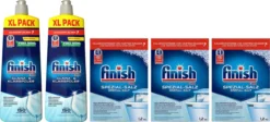 Finish Zout Vaatwaszout 3 X 1,2kg & Glansspoelmiddel 2 X 750ml