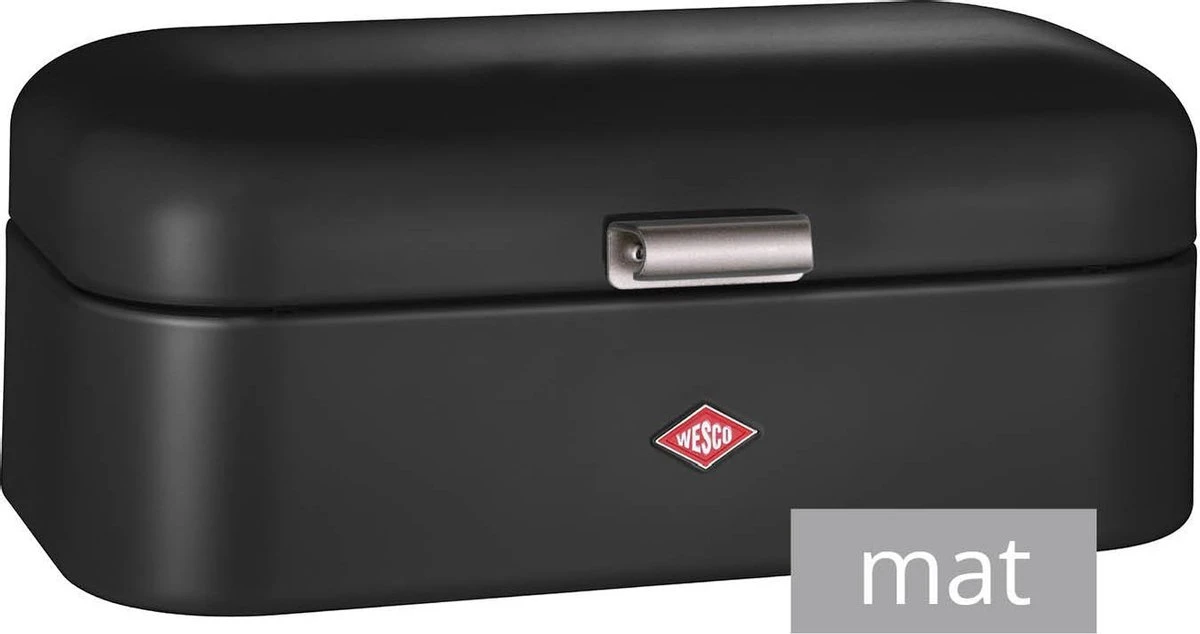 Wesco Grandy Broodtrommel Mat Zwart 1 Wesco Grandy Broodtrommel Mat Zwart