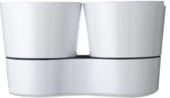 Mepal – Kruidenpot Twin - Wit – Automatische Bewatering – Altijd Verse Kruiden In De Keuken – Ook Geschikt Voor Planten