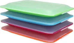 Merkloos Vershouddozen Vleeswarendoos Koelkast Vershoudbakje Bewaren Koelkast Beleg Bewaardoos Broodbeleg Stapelbaar Met Deksel 4 Stuks