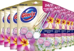 Glorix Aroma Lux Pink Jasmine & Elderflower Toiletblokken - 9 Stuks - Voordeelverpakking -Woonwinkel 1200x827