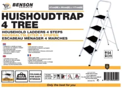 Benson Huishoudtrap 4 Treden - Anti Slip -Woonwinkel 1200x866 1