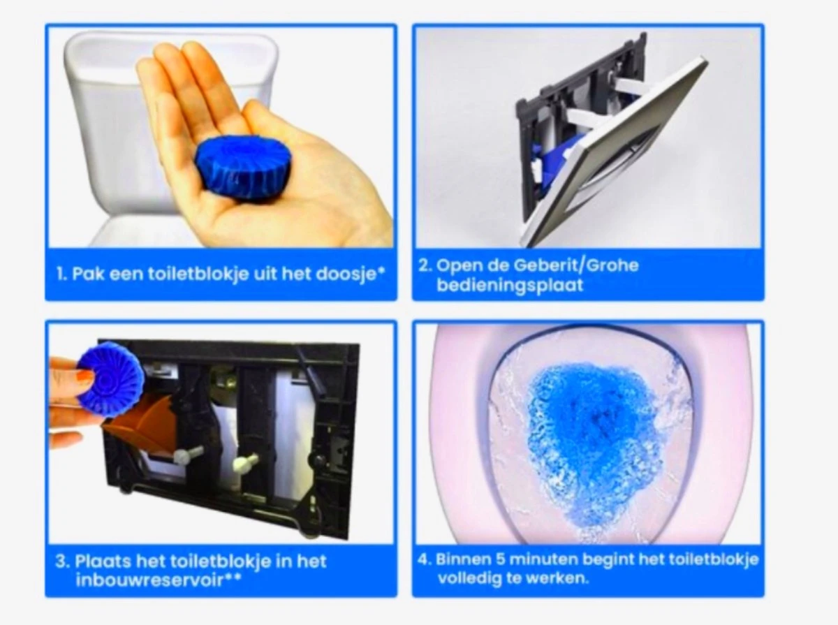 Merkloos Toiletblokjes Voor Inbouwreservoirs – WC-blokjes – Toiletblokken In Een Voordeelverpakking – 30 Stuks 5 Merkloos Toiletblokjes Voor Inbouwreservoirs – WC-blokjes – Toiletblokken In Een Voordeelverpakking – 30 Stuks - Afbeelding 5