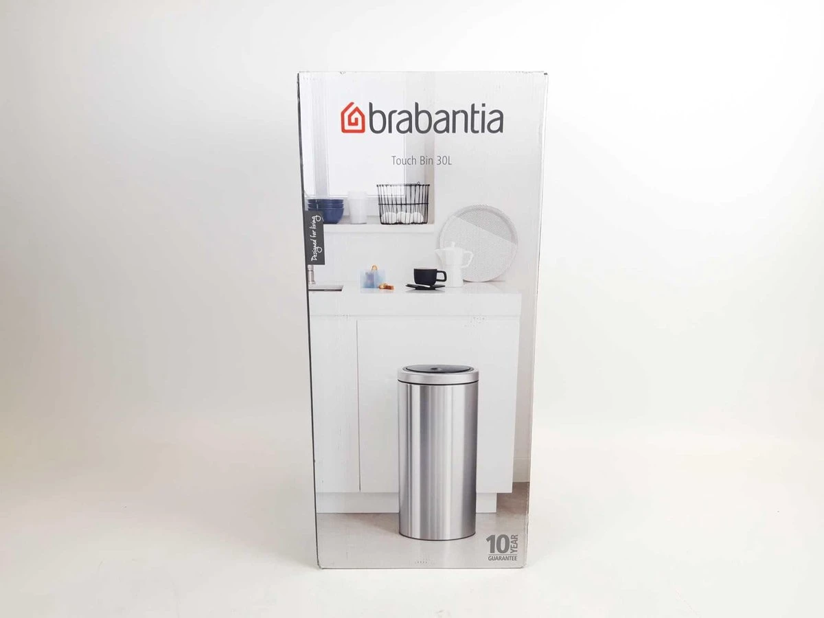 Brabantia Touch Bin Flat Top 30 L - Matt Black 2 Brabantia Touch Bin Flat Top 30 L - Matt Black - Afbeelding 2