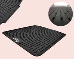 HOMYHON Afdruipmat -Afdruipmat Siliconen -Pannenonderzetter- Antislip -Hittebestendig - Aanrecht Mat -Siliconen Mat - 40 X 46 Cm - Zwart 11 HOMYHON Afdruipmat -Afdruipmat Siliconen -Pannenonderzetter- Antislip -Hittebestendig - Aanrecht Mat -Siliconen Mat - 40 X 46 Cm - Zwart -Woonwinkel 1200x960 1