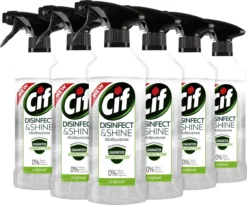 Cif Disinfect & Shine Original Desinfectie Spray - 6 X 500 Ml - Voordeelverpakking -Woonwinkel 1200x998