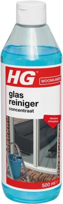 HG Glasreiniger Concentraat - 500ml - Reinigt Streeploos - De Keuze Van Professionele Glazenwassers