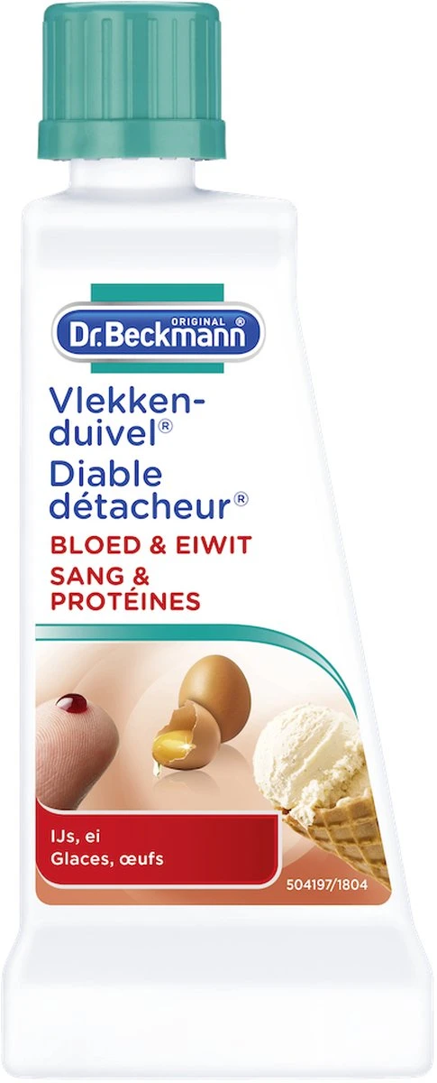 Dr. Beckmann Vlekkenduivel Bloed & Eiwit 50 Ml 4 Dr. Beckmann Vlekkenduivel Bloed & Eiwit 50 Ml - Afbeelding 4