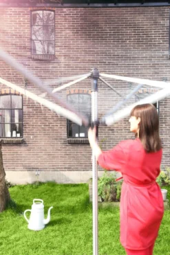 Brabantia Lift-O-Matic Advance Droogmolen Met Grondanker, Beschermhoes En Wasknijpertasje - 50 M - Metallic Grey -Woonwinkel 799x1200 15