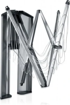 Brabantia WallFix Wanddroger - Met Opberg-/Beschermbox - 24 M - Metallic Grey -Woonwinkel 807x1200