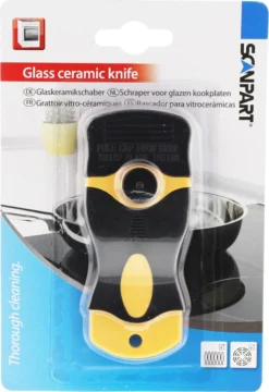 Scanpart Kookplaat Schraper - Schraapijzer - Radeermes - Voor Alle Glazen Kookplaten - Zoals Keramische Inductie En Halogeen Kookplaten - Kunststof - Vervangbaar Mesje - Krasvrij -Woonwinkel 824x1200