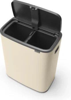Brabantia Bo Touch Bin Prullenbak - 2 X 30 L - Soft Beige -Woonwinkel 858x1200