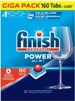 Finish Power All In One Regular Vaatwastabletten - 160 Stuks -Woonwinkel 890x1200