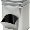 Merkloos 1x Zilver Vierkant Opbergblik/bewaarblik Met Dispenser 21 Cm - Zilveren Koffiecups/suikerklontjes Voorraadblikken - Voorraadbussen Met Dispenser