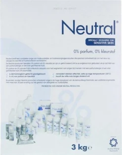 Neutral 0% Wit Parfumvrij Waspoeder - 45 Wasbeurten - Wasmiddel 34 Neutral 0% Wit Parfumvrij Waspoeder - 45 Wasbeurten - Wasmiddel -Woonwinkel 943x1200