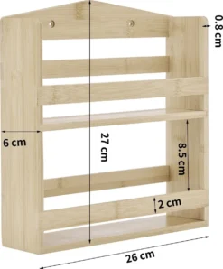 ACAZA Ophangbaar Kruidenrek Met 10 Glazen Kruidenpotjes, Spice Rack, Keuken Rek, Kruiden Organizer Voor Specerijen, Peper, Zout, 26 Cm Breed, Bamboe 7 ACAZA Ophangbaar Kruidenrek Met 10 Glazen Kruidenpotjes, Spice Rack, Keuken Rek, Kruiden Organizer Voor Specerijen, Peper, Zout, 26 Cm Breed, Bamboe -Woonwinkel 995x1200 1